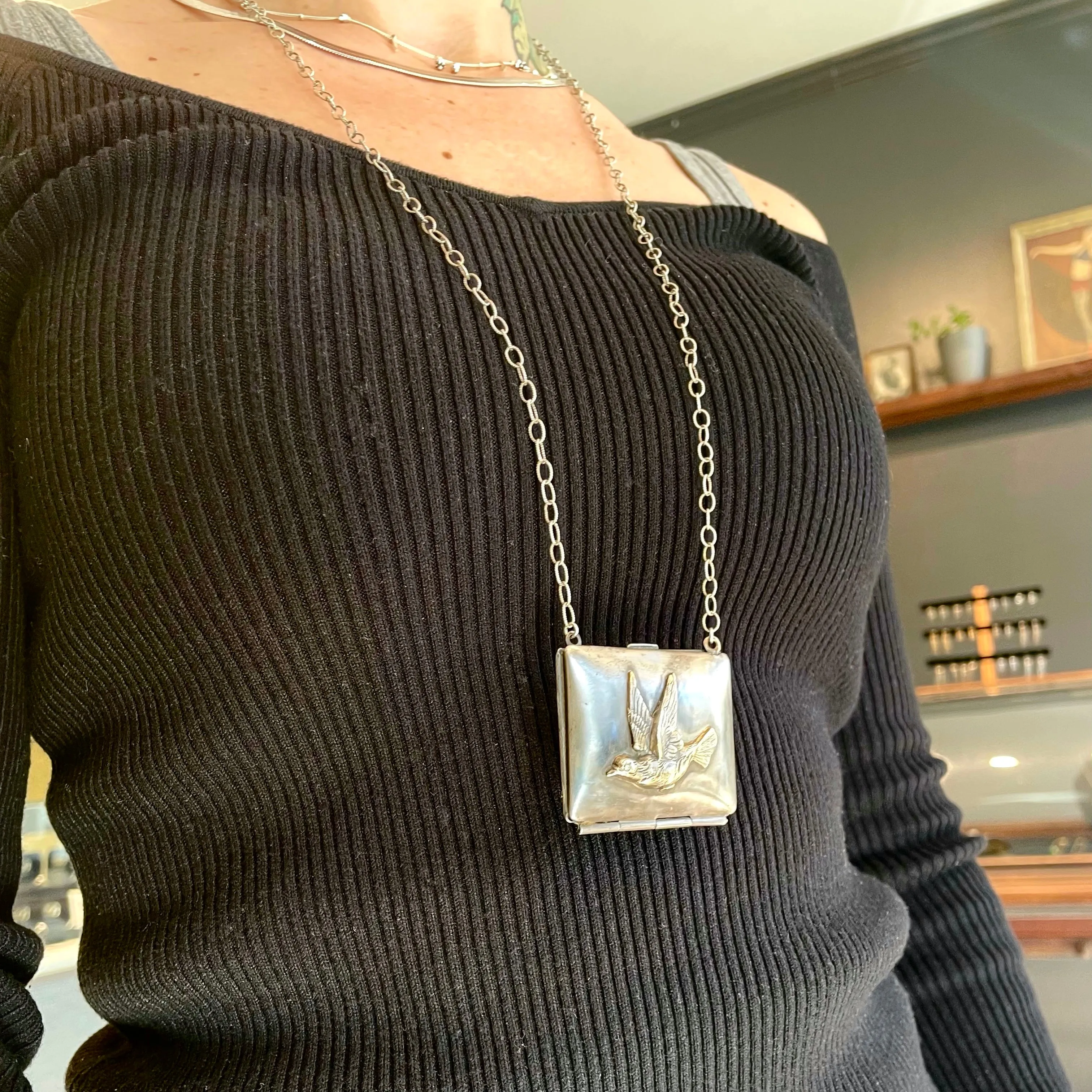 Victorian Swallow Purse Necklace