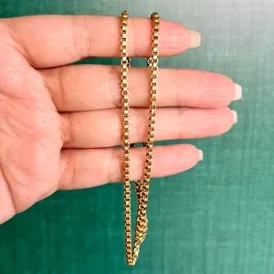 Vintage 18.25” Box Chain 14k