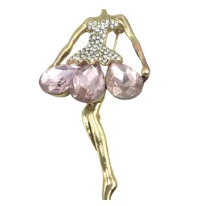 Vintage Ballerina Sparkly Brooch