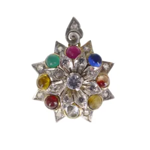 Vintage Gold & Silver Planetary Starburst Pendant