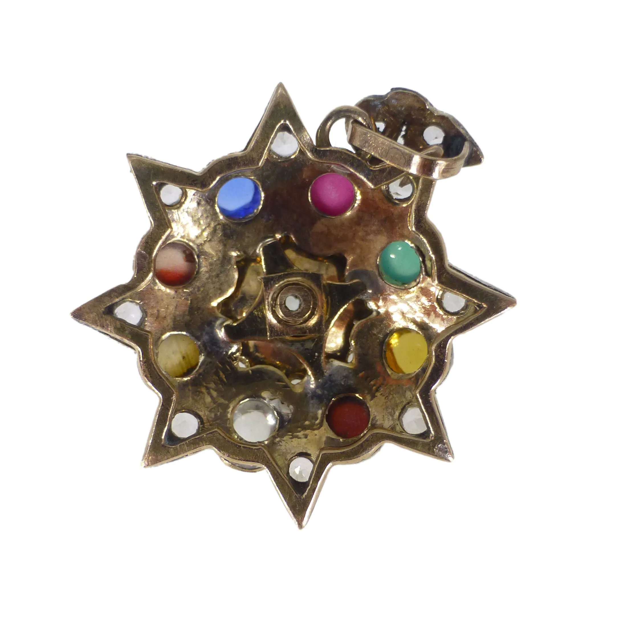 Vintage Gold & Silver Planetary Starburst Pendant