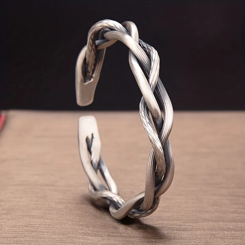 Vintage Hollow Wavy Bangle Twist Bracelet Jewelry