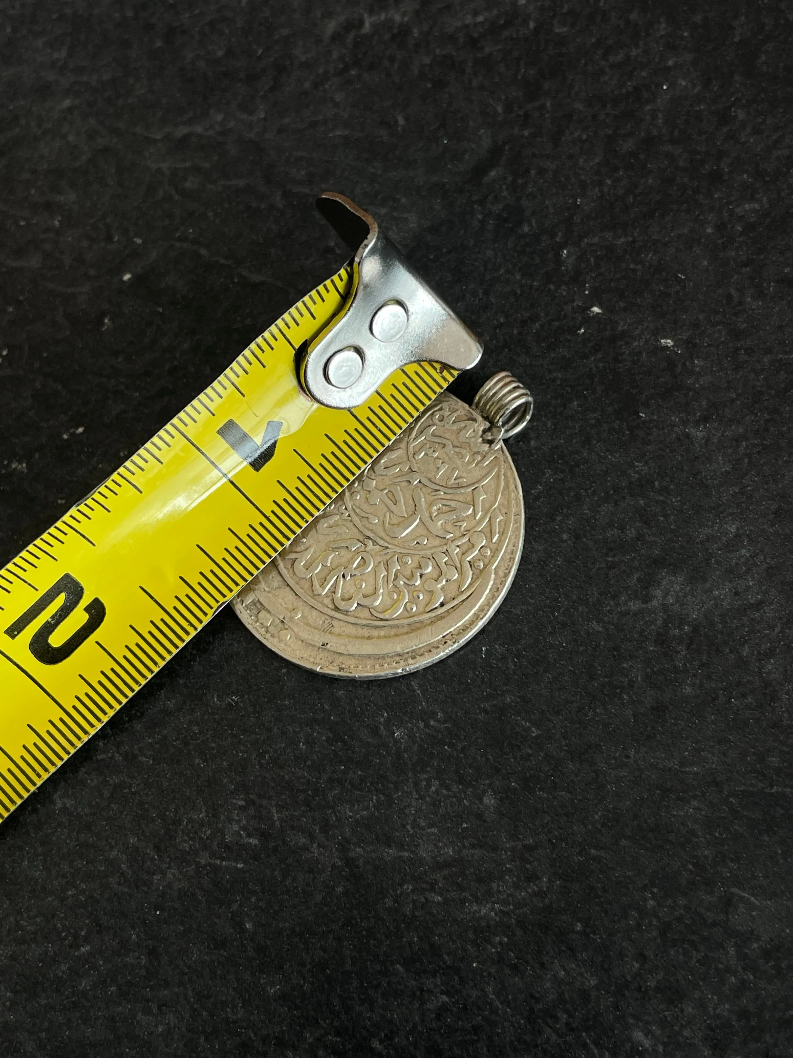 Vintage Rare Kurus Coin Pendant and Chain in Sterling Silver