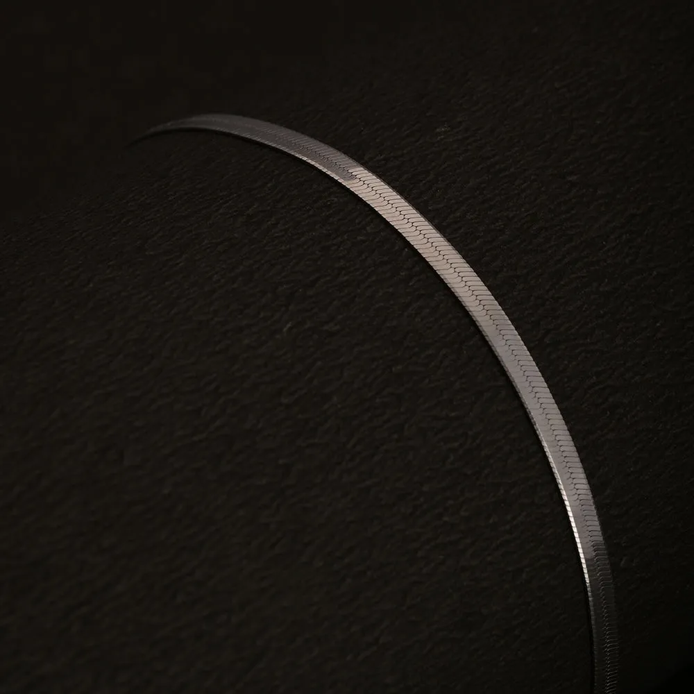 Viper Snake Chain Anklet Silver in 92.5 Sterling Silver