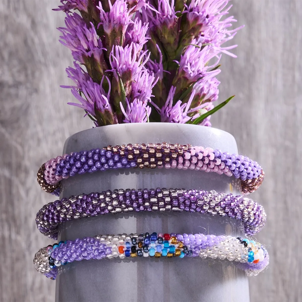 Vivacious Violet | Himalayan Glass Bead Bracelet