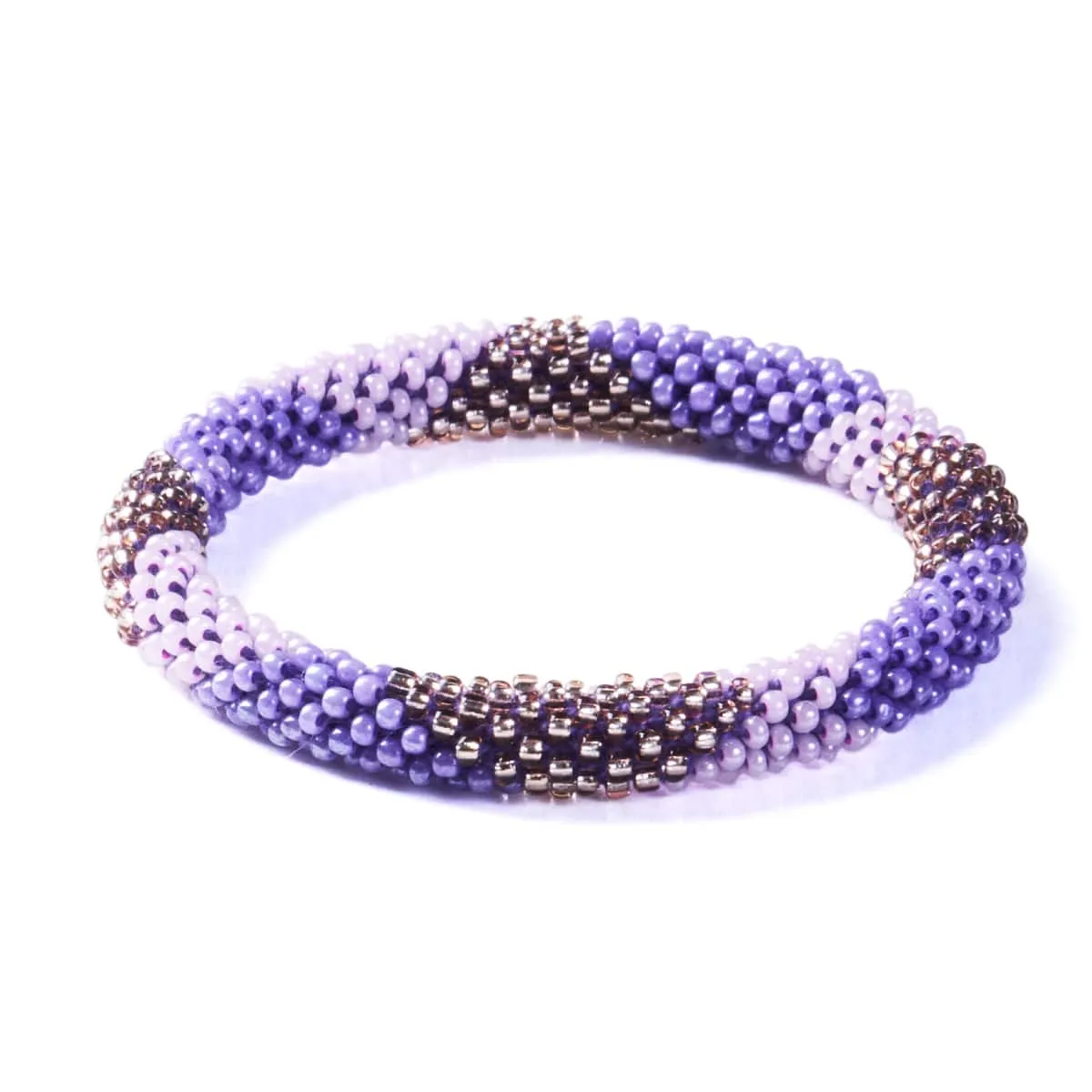 Vivacious Violet | Himalayan Glass Bead Bracelet