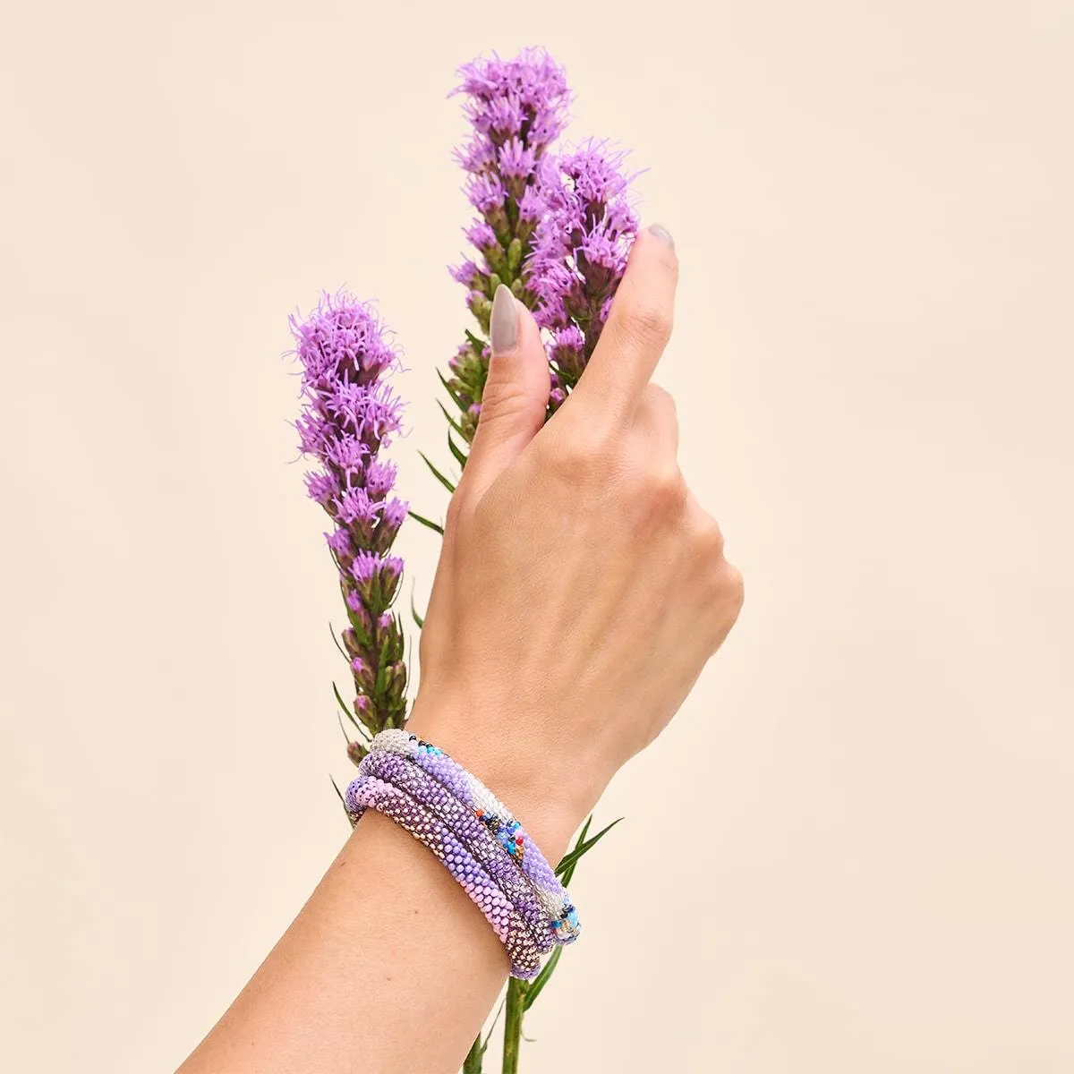 Vivacious Violet | Himalayan Glass Bead Bracelet