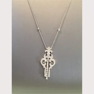 White Gold Diamond Antique Necklace