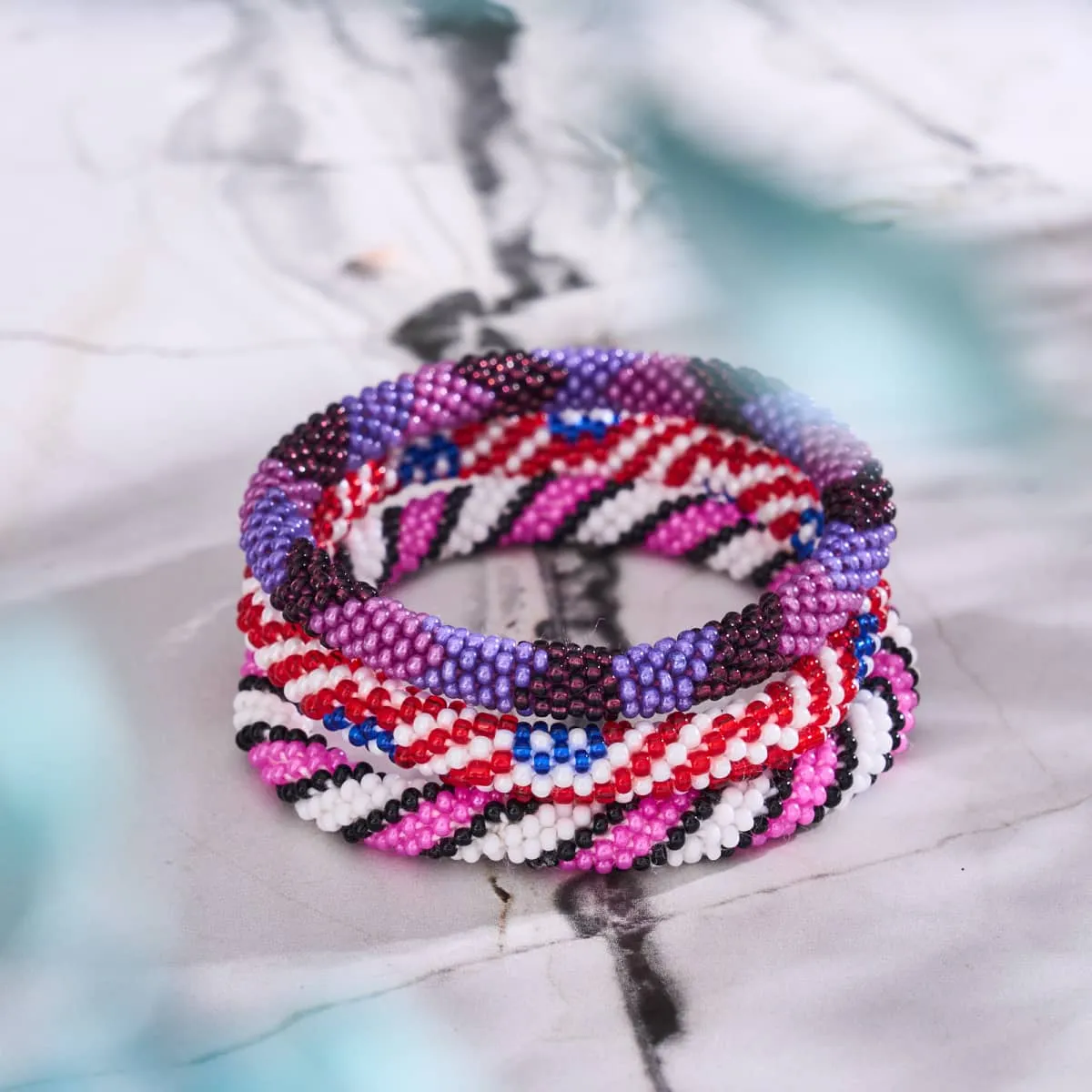Wild Berry | Himalayan Glass Bead Bracelet