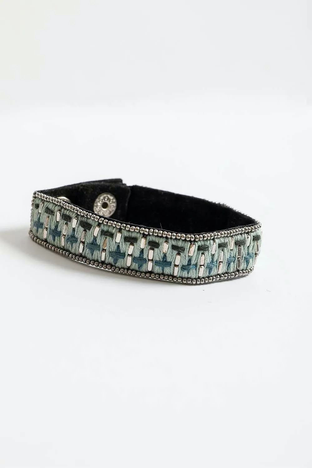 Woven Velvet Snap Bracelets.