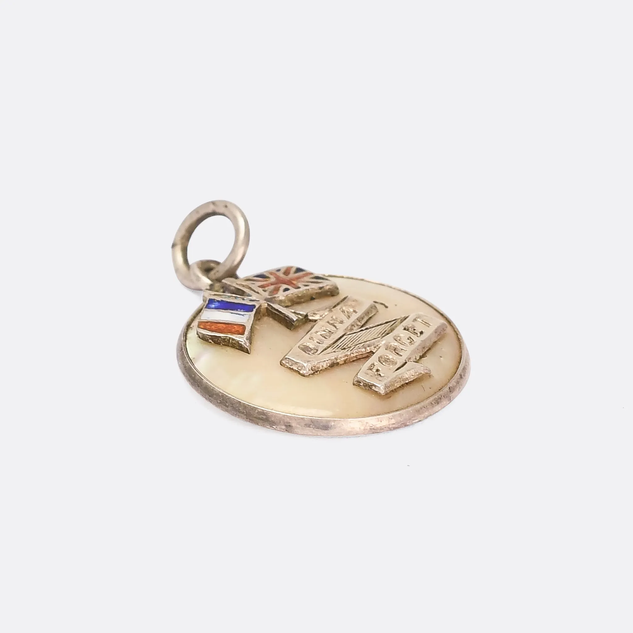 WW1 Dinna Forget Britain & France Pendant