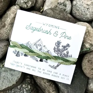 Wyoming Sagebrush   Pine Woven Bracelet