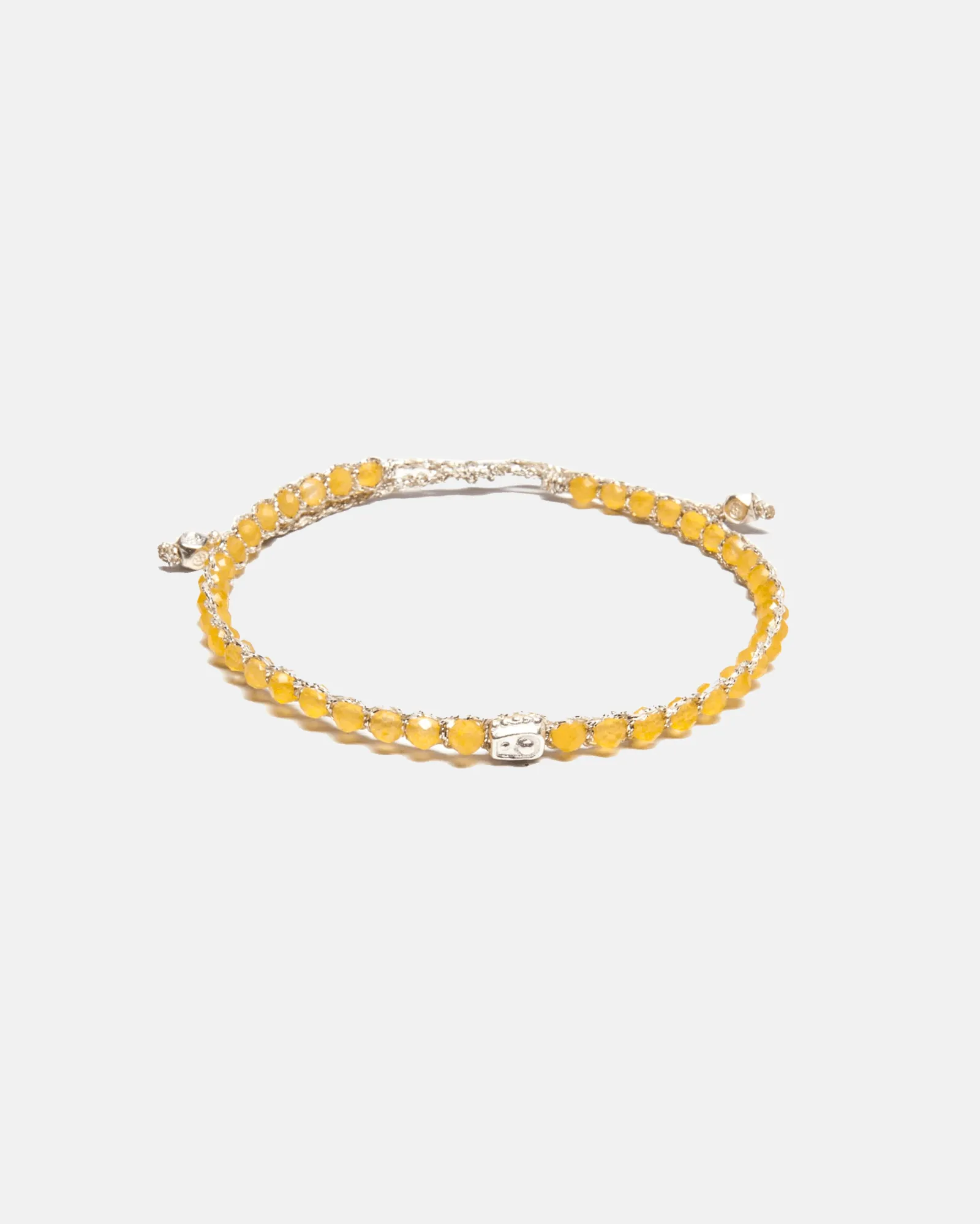 Yellow Calcite Bracelet | Silver
