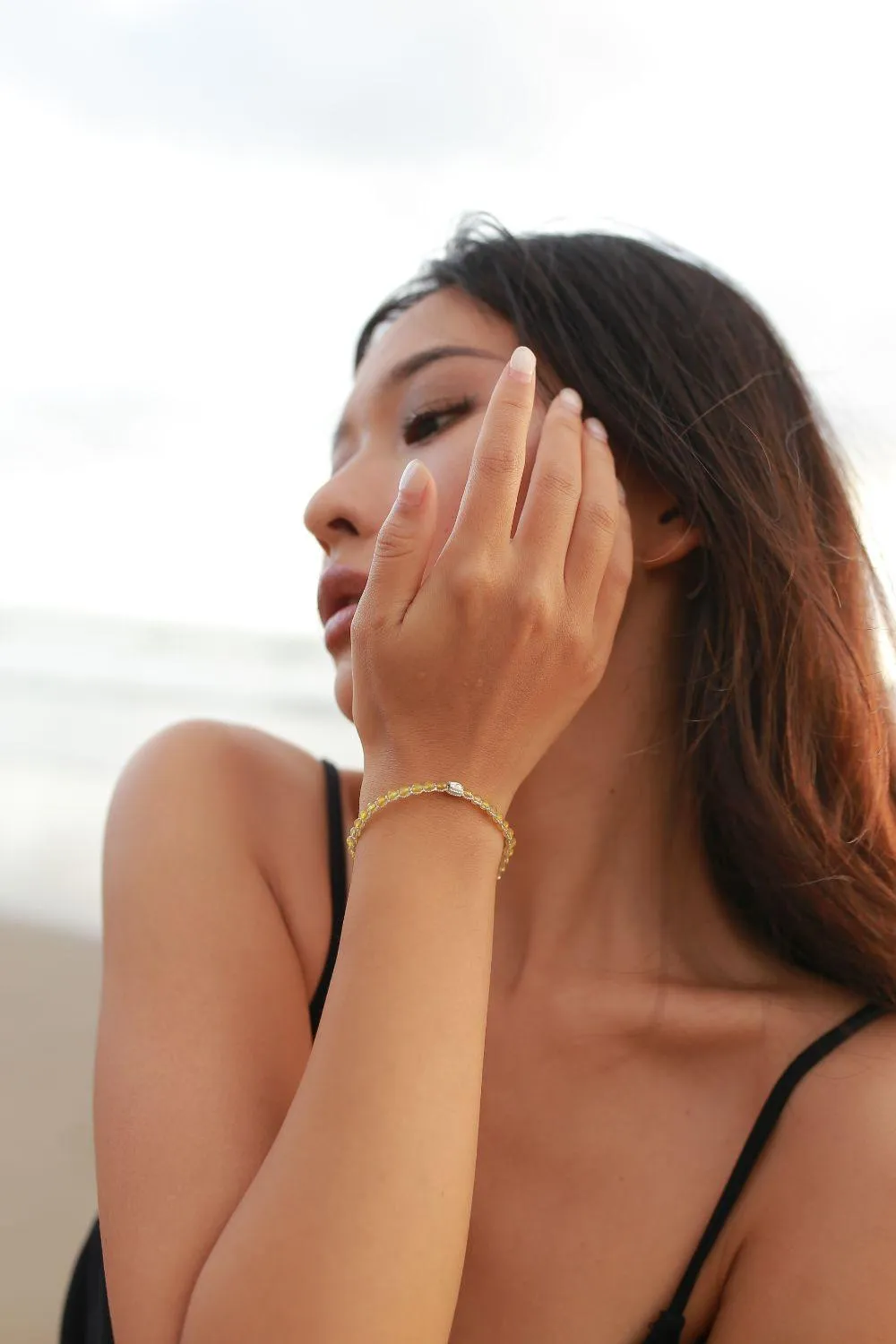 Yellow Calcite Bracelet | Silver