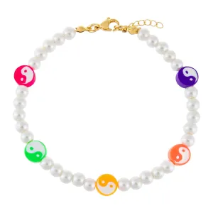 Yin & Yang Pearl Anklet