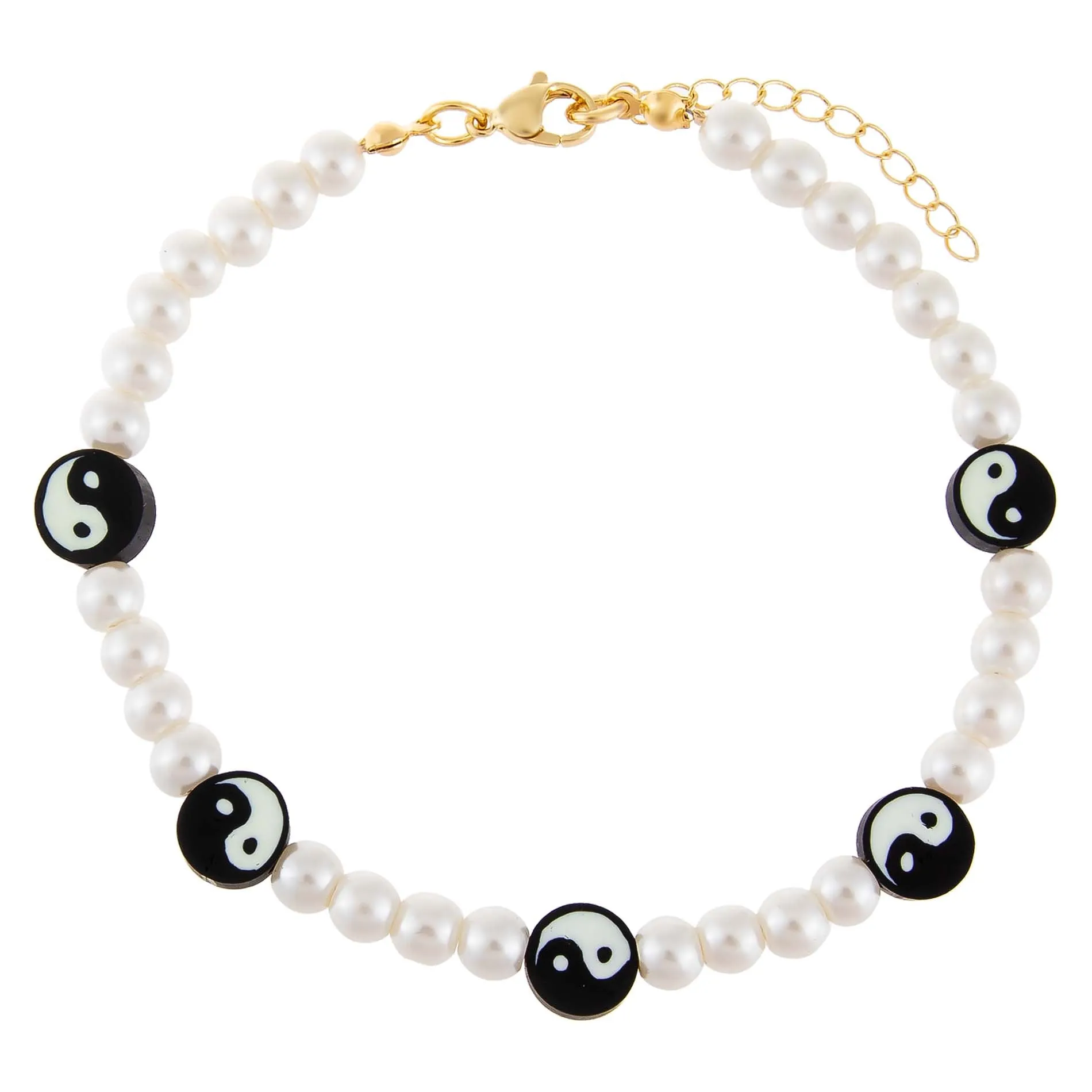 Yin & Yang Pearl Anklet